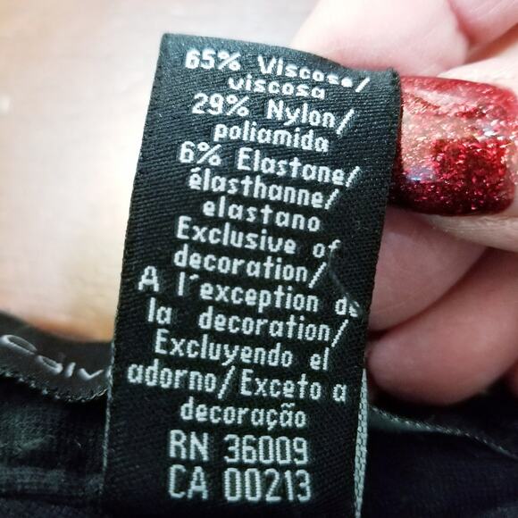 Calvin Klein Jeans Womens Black Stretch Knit Pants Straight Leg GENTLY USED Sz 6 - Picture 7 of 9